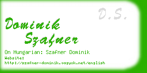 dominik szafner business card